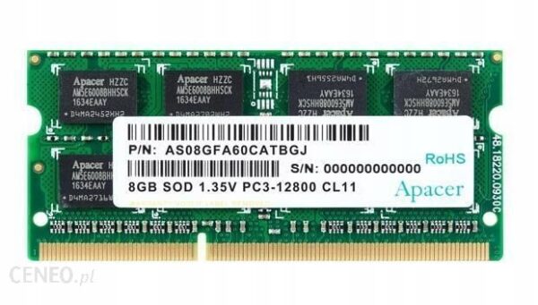 Apacer 8GB 1600MHz DDR3L CL11 (DV08G2KKAM)