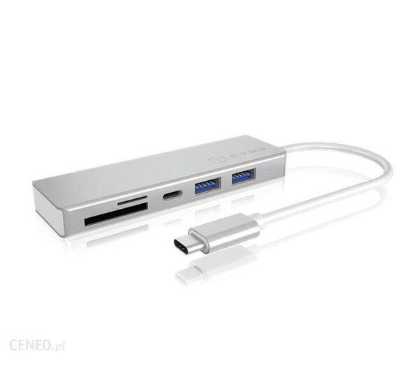 IcyBox 3-portowy Hub USB Type-C (2x Type-C and 1x Type-A)