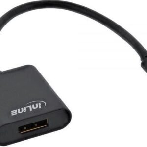 InLine Kabel Adapter USB-C męski na DisplayPort żeński (DP Alt Mode) czarny - 0.2m (64102B)
