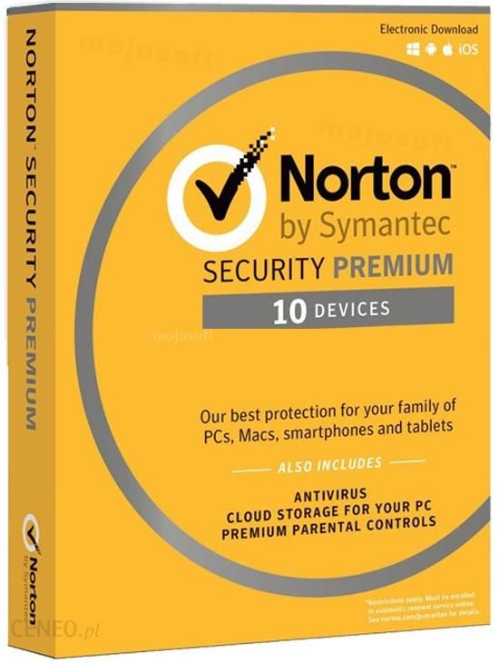 Norton Security PREMIUM 10PC / 3lata z kopią zapasową
