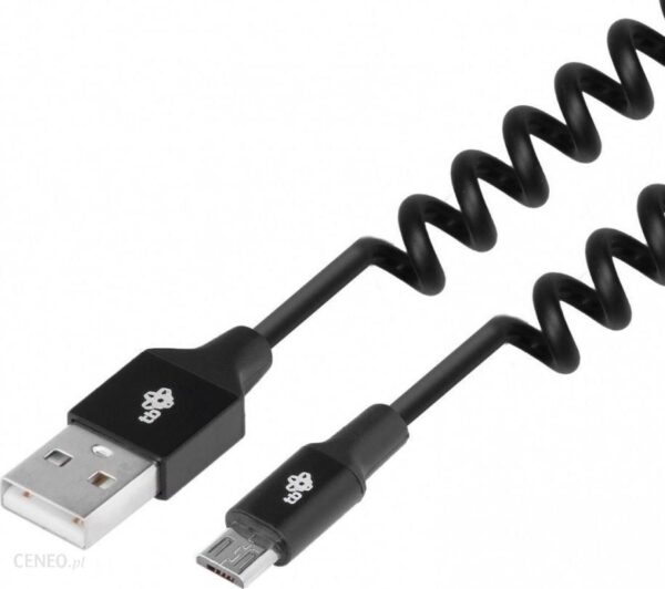TB Kabel Spirala USB/microUSB 1m Czarny (AKTBXKU2COIL10B)