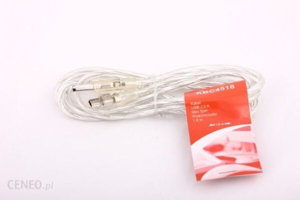 TREQ kabel USB2.0 A-Mini 5pin transparent 1