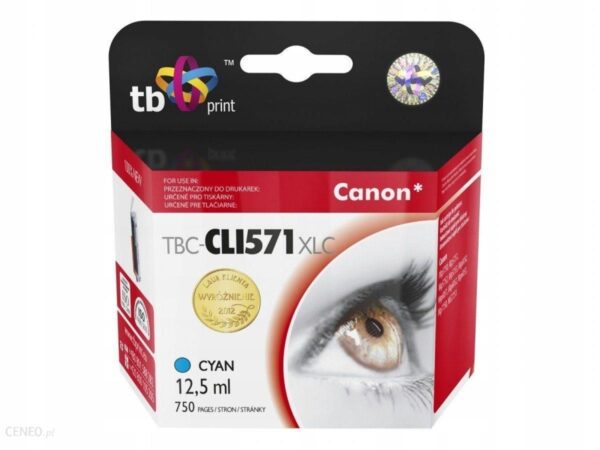 Tusz do Canon CLI-571XL TBC-CLI571XLC Cy 100% nowy