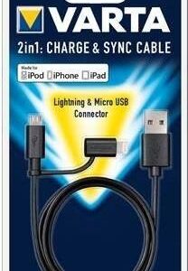 Varta 57943101401 USB-C MicroUSB/Lightning M/M 1m (57943101401)
