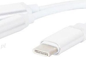 Adapter USB Gembird USB-C - Audio Jack 3.5mm + USB-C Biały (CCA-UC3.5F-02-W)