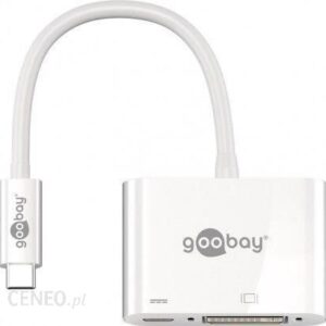 Adapter USB Goobay USB-C - DVI-I/USB-C Biały (62108)