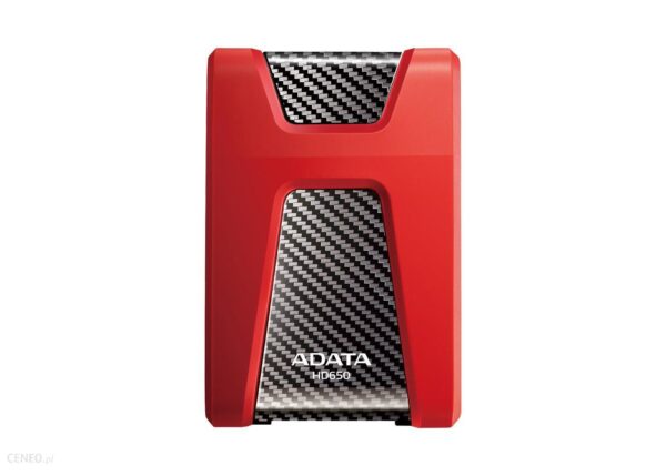 Adata HDD HD650 Durable Lite 2TB Czerwony (AHD6502TU31CRD)