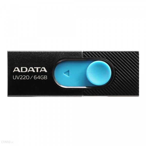 Adata USB UV220 Classic 64GB Czarny/Niebieski (AUV22064GRBKBL)