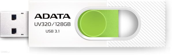 Adata USB UV320 Classic 128GB Biało Zielony (AUV320128GRWHGN)