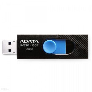 Adata USB UV320 Classic 16GB Czarno Niebieski (AUV32016GRBKBL)