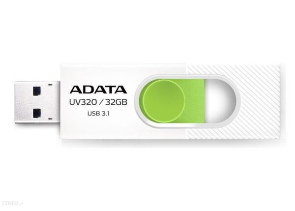 Adata USB UV320 Classic 32GB Biało Zielony (AUV32032GRWHGN)