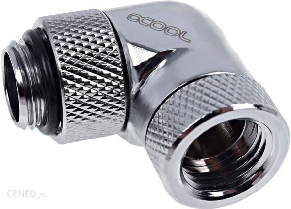 Alphacool Złączka kątowa 90 1/4" obrotowa chrome (17261)