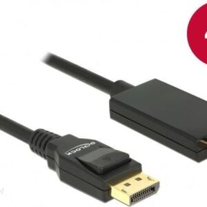 Delock DisplayPort - HDMI 1m Czarny (85316)
