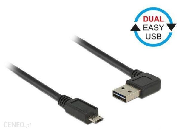 Delock USB A-microUSB M/M Czarny 1m (85165)