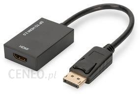 Digitus DisplayPort - HDMI 0.2m Czarny (AK-340415-002-S)