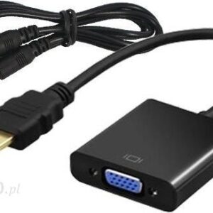 Elmak SAVIO HDMI (M) - VGA 15 pin (F) z dźwiękiem (jack 3