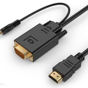 Gembird HDMI D-Sub + Audio 1.8m Czarny (A-HDMI-VGA-03-6)