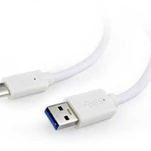 Gembird USB A USB C (M/M) biały 1m (CCP-USB3-AMCM-1M-W)