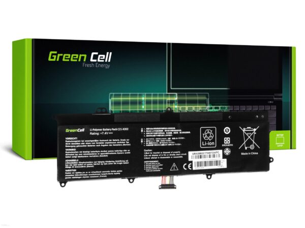 Green Cell Bateria C21-X202 do Asus X201E F201E VivoBook F202E Q200E S200E X202E (AS88)