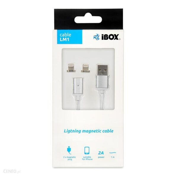 IBOX USB A Lightning (M/M) Srebrny 1m (IKULM1)
