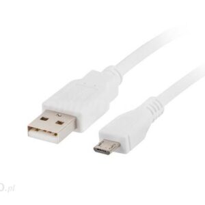 Lanberg micro USB 0.3m biały (CAUSBM10CC0003W)