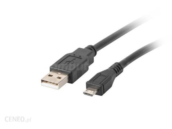 Lanberg micro USB 0.5m czarny (CAUSBM10CC0005BK)