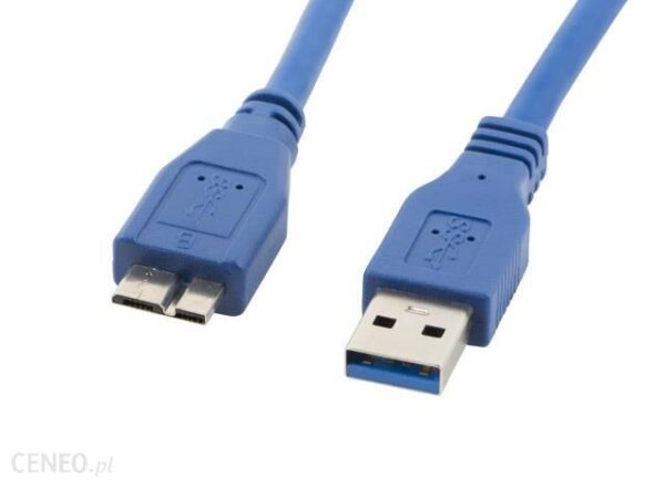 Lanberg USB 3.0 micro AM-MBM5P 3m Niebieski (CAUS3M10CC0030B)