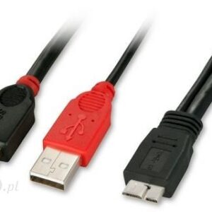 Lindy 31116 Kabel USB Dual Power 2xUSB A Micro-B 1m (LY31116)
