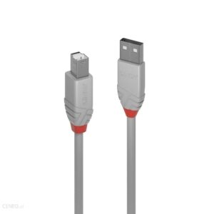 Lindy 36682 Kabel USB 2.0 A-B szary Anthra Line 1m (ly36682)