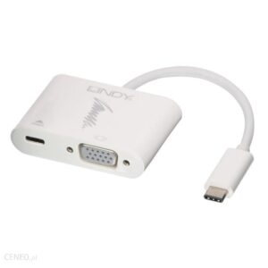 Lindy Adapter USB-C - VGA Biały (43194)