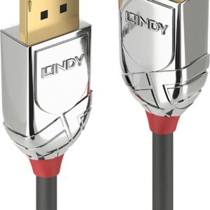 LINDY DisplayPort - DisplayPort 0.5m Czarno-srebrny (36300)