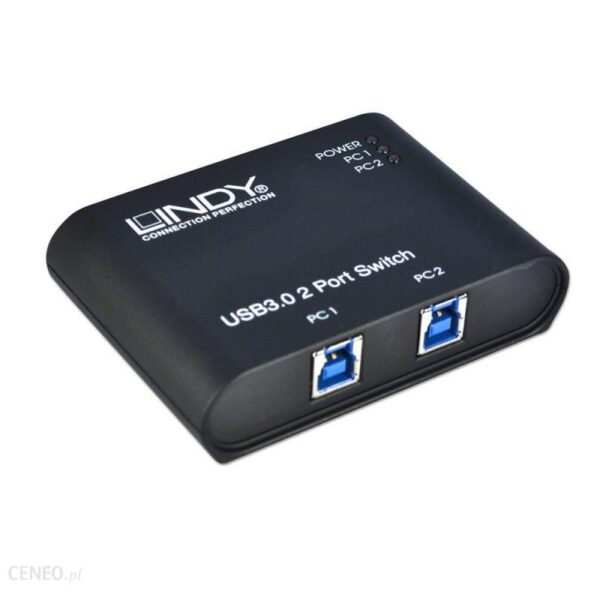 Lindy Prełącznik USB 3.0 2-portowy (43149)