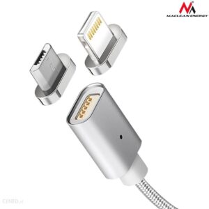 Maclean USB A-microUSB Srebrny 1m (MCE160)