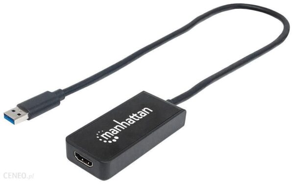 Manhattan Konwerter SuperSpeed USB 3.0 na HDMI M/F Czarny (152259)