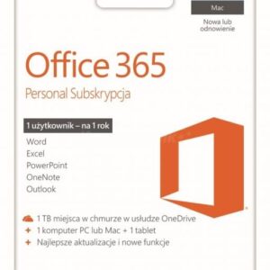Microsoft Office 365 Personal PL 1 stan/1 rok (QQ200591)