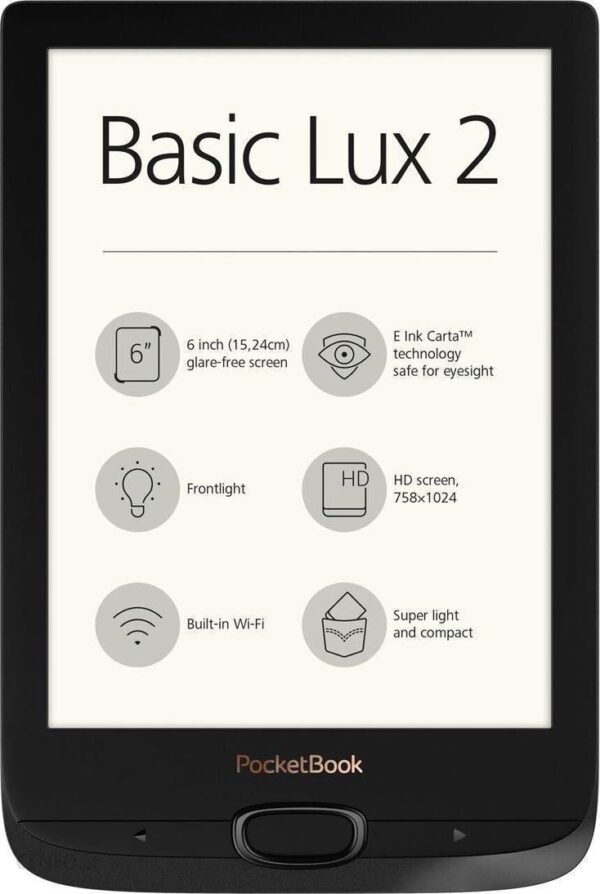 PocketBook PB 616 Basic Lux 2 czarny (PB616WHWW)