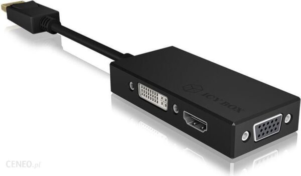 RaidSonic DisplayPort D-Sub HDMI DVI Czarny (IB-AC1031)