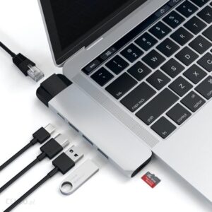 Satechi Hub with Ethernet ST-TCPHES USB-C Silver MacBook Pro (ST-TCPHES)