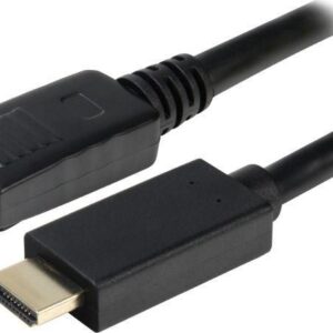 Sharkoon DisplayPort - HDMI 5m Czarny (4044951020256)