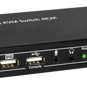 Techly 2-portowy przełącznik KVM HDMI/USB 2x1 z audio (028696)
