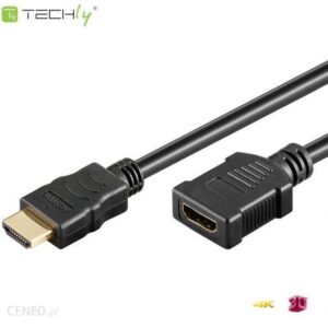 Techly Kabel przedłużacz monitorowy HDMI-HDMI M/F 3m Czarny (306134)