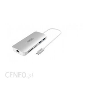 Unitek USB C 2x USB 3.0 SD/microSD 1xHDMI 1xNET Y-9115 Biały (Y9115)