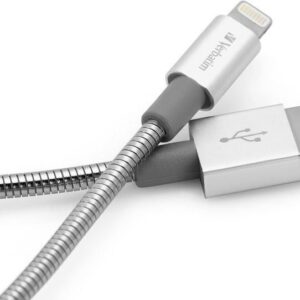 Verbatim USB A Lightning (M/M) srebrny 1m (48859)